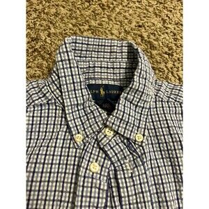 Ralph Lauren Button Down Shirt Kids Size 7 Blue